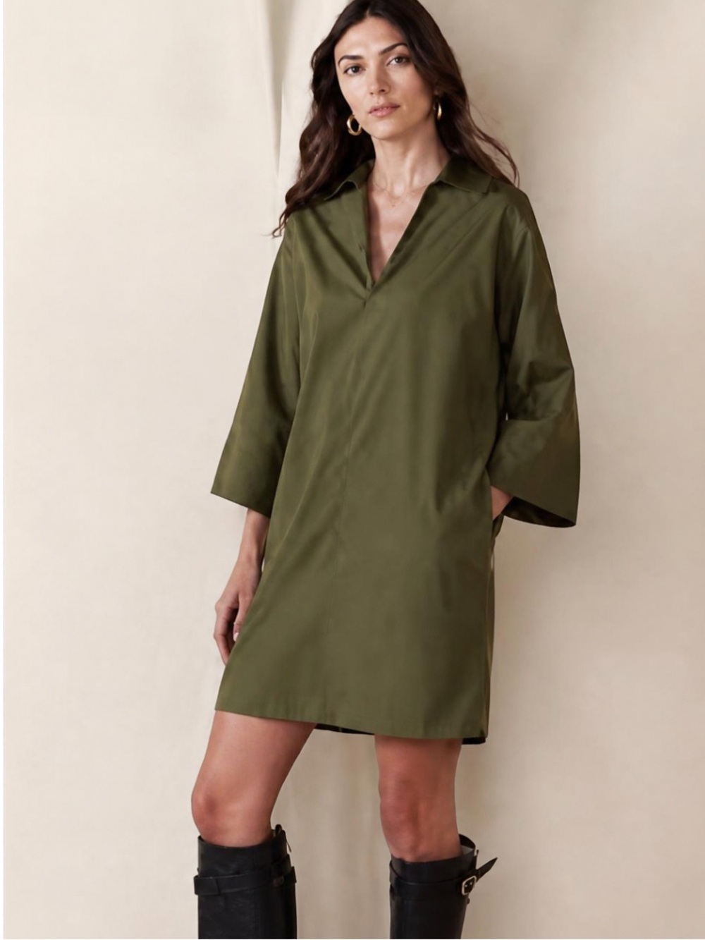NWT Banana Republic Cruz Poplin Mini Dress Size XS